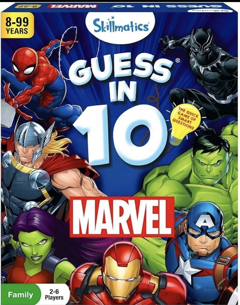 Marvel Guess in 10 Trivia Card Game Skillmatics New Sealed