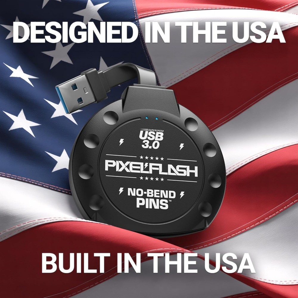 PixelFlash No-Bend Pins CF Reader USB 3.0 Adapter UDMA7 Compact Flash 2" Cable