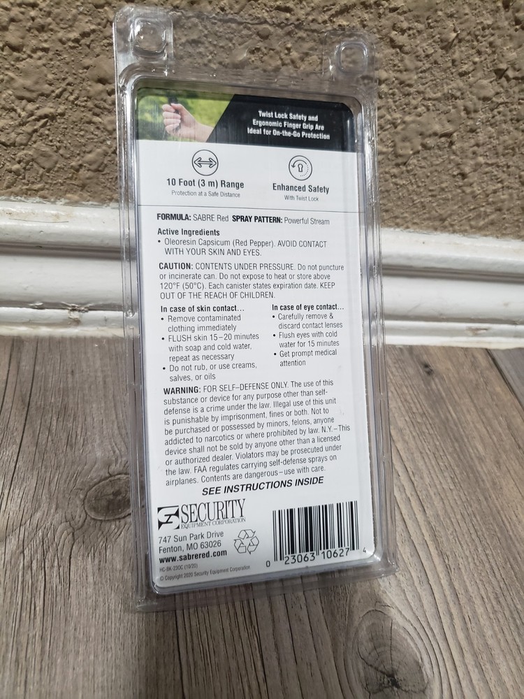 Sabre Red Pepper Spray. Maximum Strength.