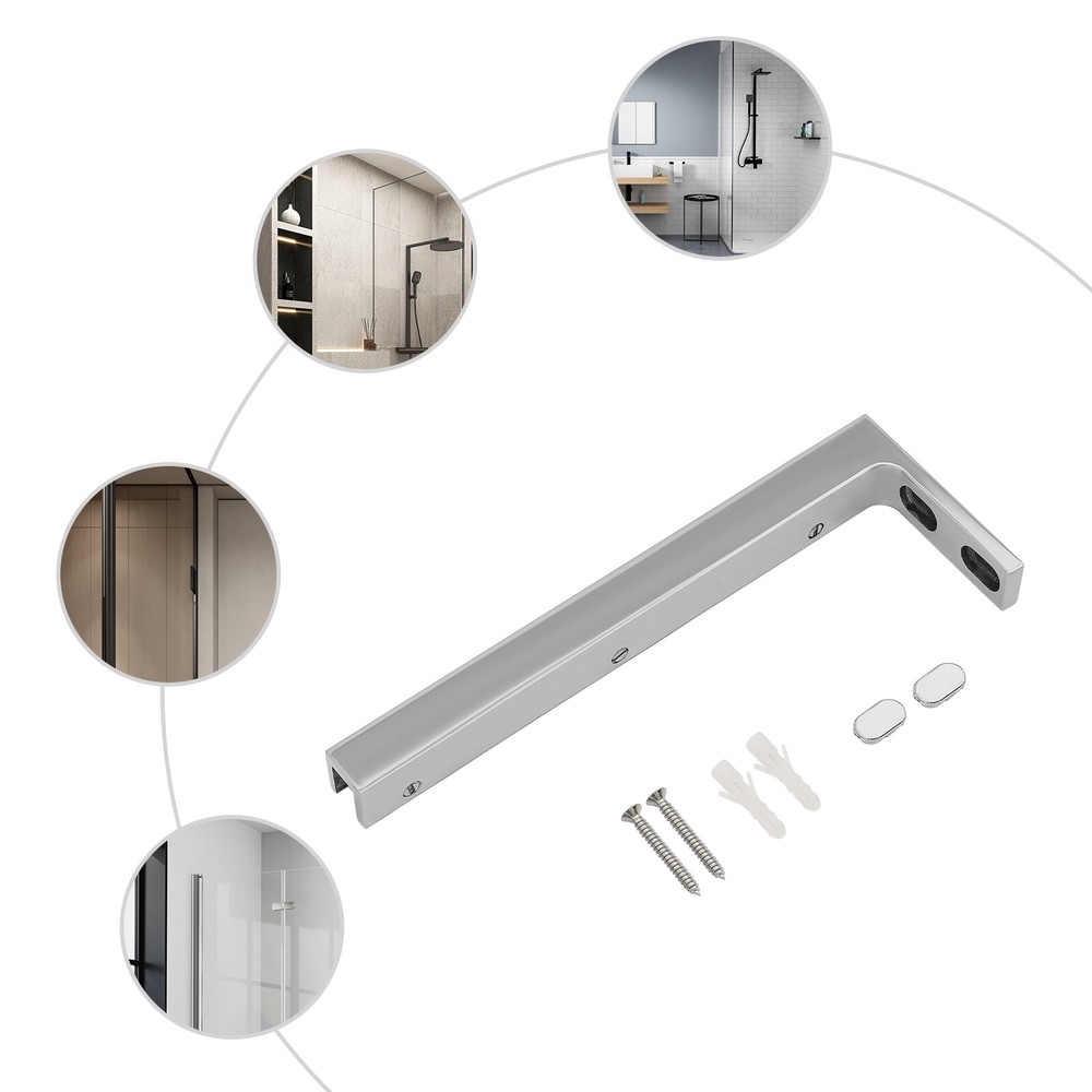 Glass Door L-Shape Stabilizing Bracket, Glass Support Bracket Stabilizer, Stabil