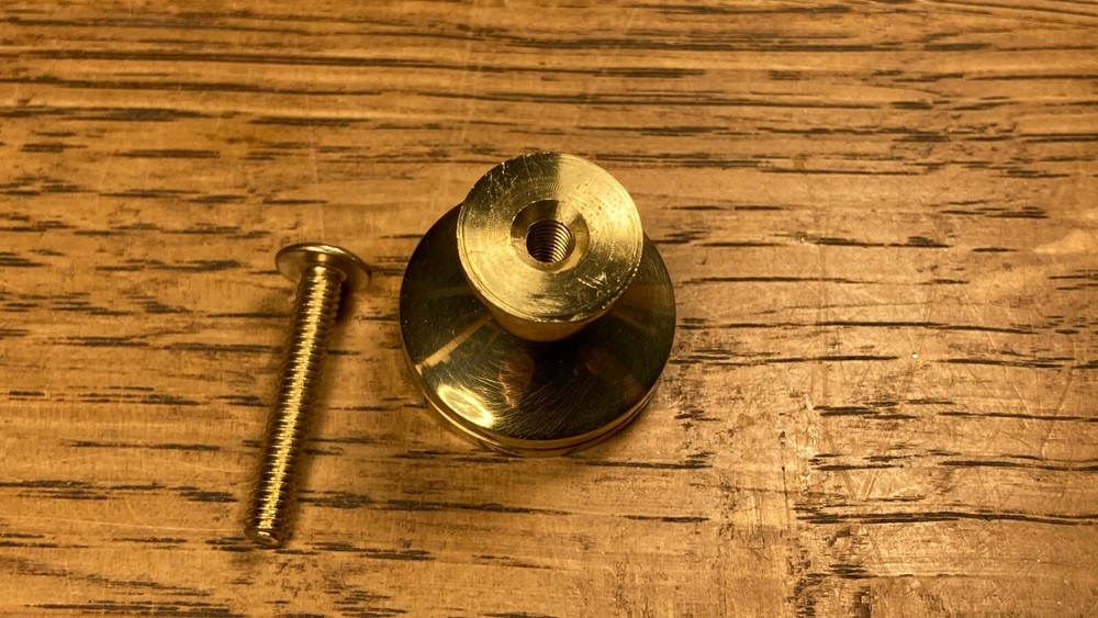Solid Brass Knob Pull Vintage / Antique Furniture Replacement Hardware