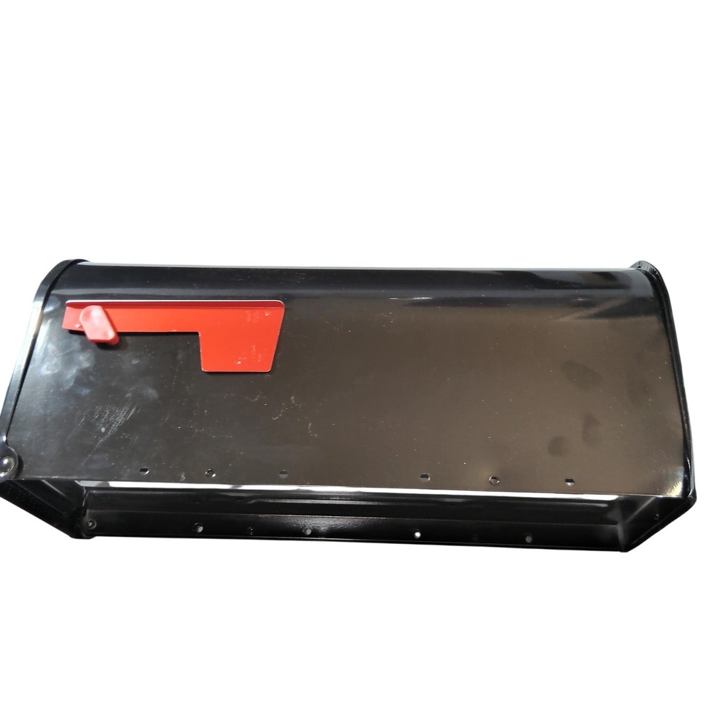 Architectural Mailboxes Elite Black Medium Steel Post Mount Mailbox Model E1100B