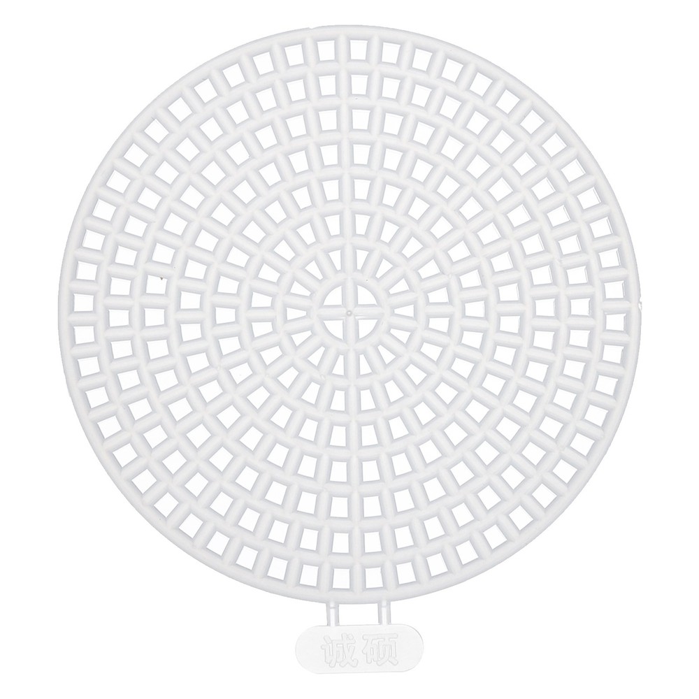 15pcs 2.4" Plastic Mesh Canvas Sheet 16 Count Round Blank Canvas White