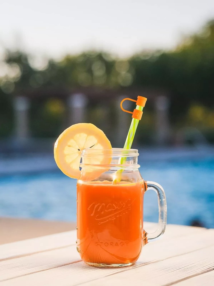 24Pcs Colorful Straw Covers Cap, Plastic Straw Tips Cover Drinking