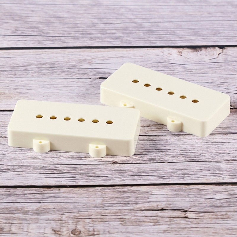 Quality Plastic Guitar Pickup Covers in Aged White Finish for Seamlessly Replace