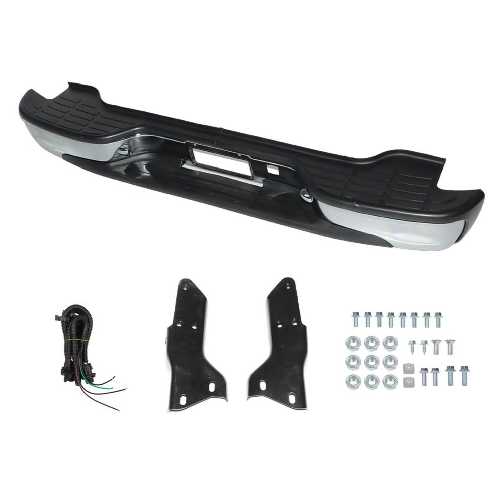 Rear Step Bumper Ext Cab Chrome Steel Assembly Replacement 2000-2006