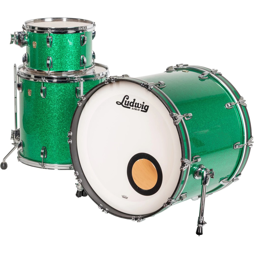 Ludwig Classic Maple 3-Piece Shell Kit - Green Sparkle