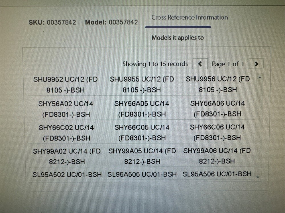 Bosch Frame - Part #00357842 #357842