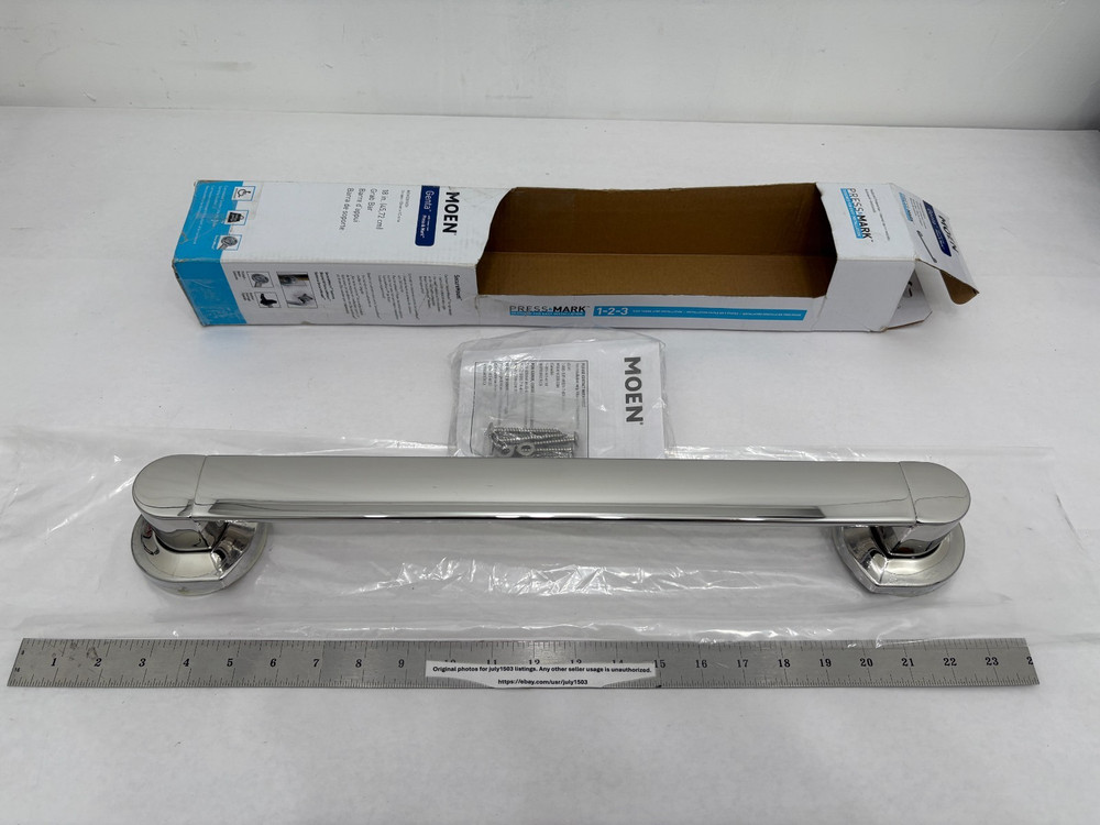 NEW Moen Genta 18" Grab Bar ADA 500lbs - CHROME - MBHG3818CH (gen cosmetic)