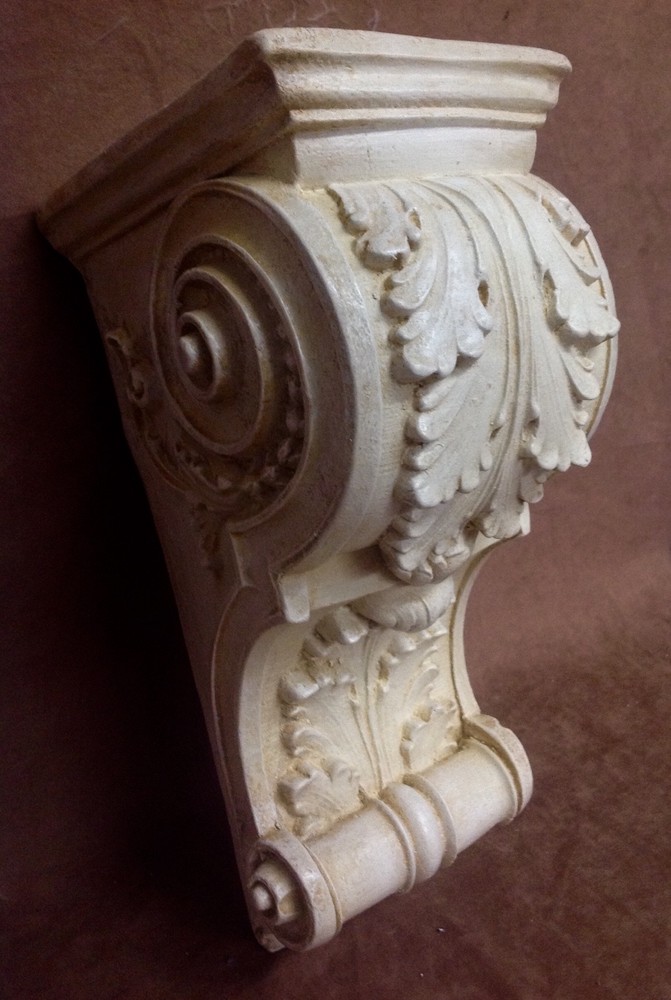 Pair Shelf Acanthus leaf Wall Corbel Sconce Bracket Architectural Accent