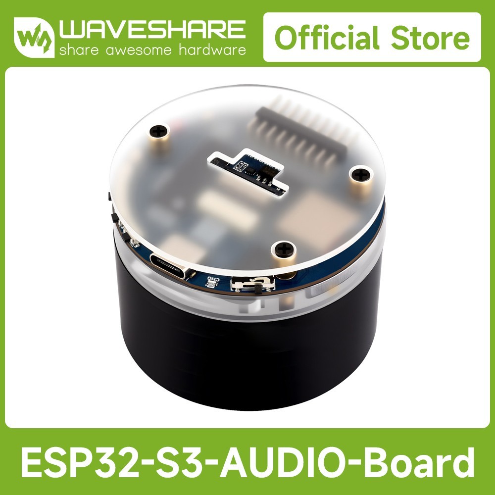 Waveshare ESP32-S3 AI Smart Speaker Development Board,  Dual Digital Microphone