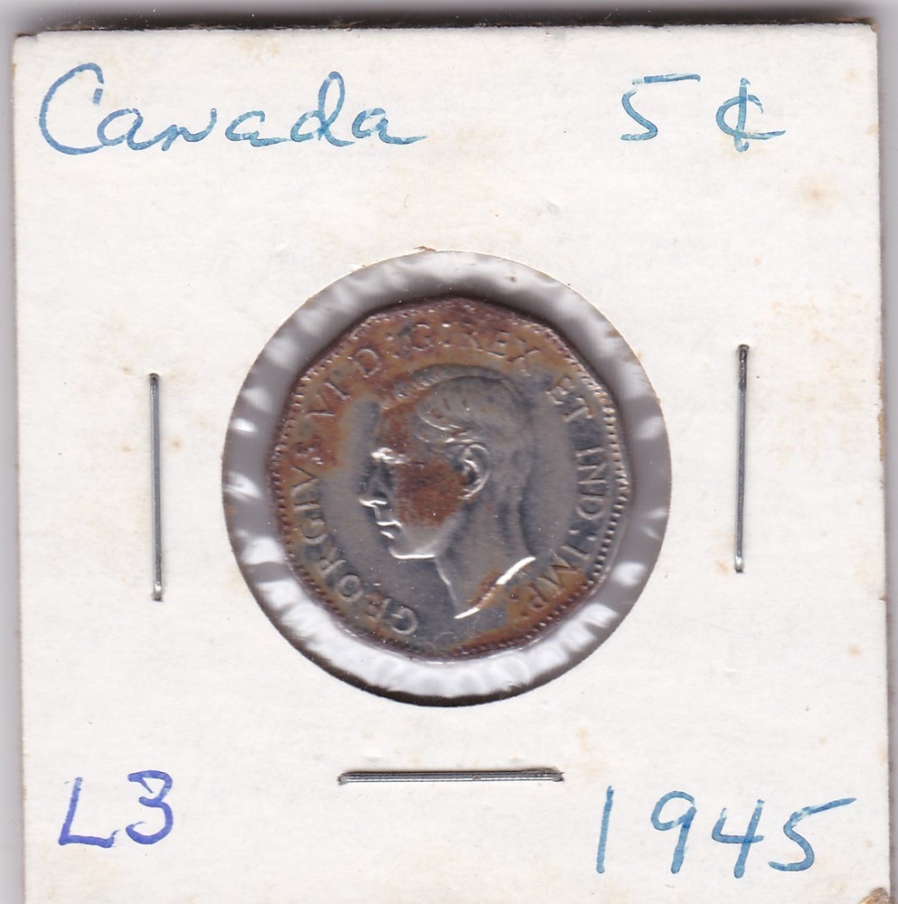 1945 Canada 5 Cents L3
