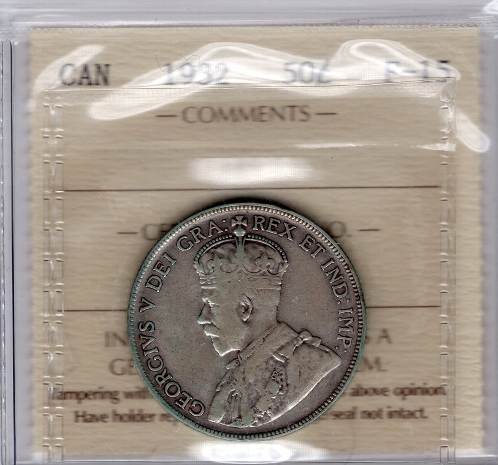 CAN  1932 50 cent F15