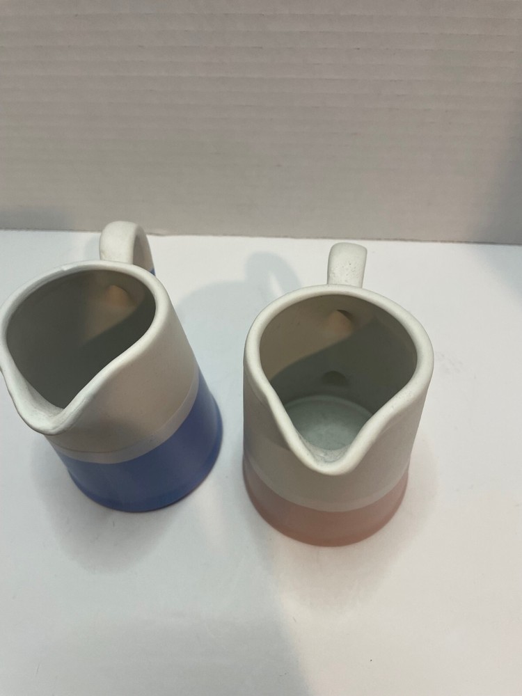 Small Pitchers Ceramic Blue & White and Pink & White