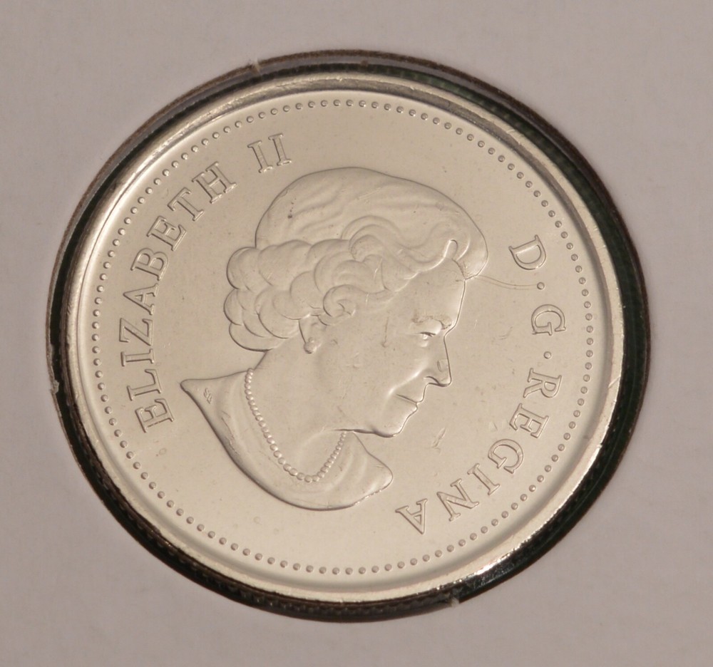 2011 - Wood Bison - COLORED - 25cent - Uncirculated from original mint roll