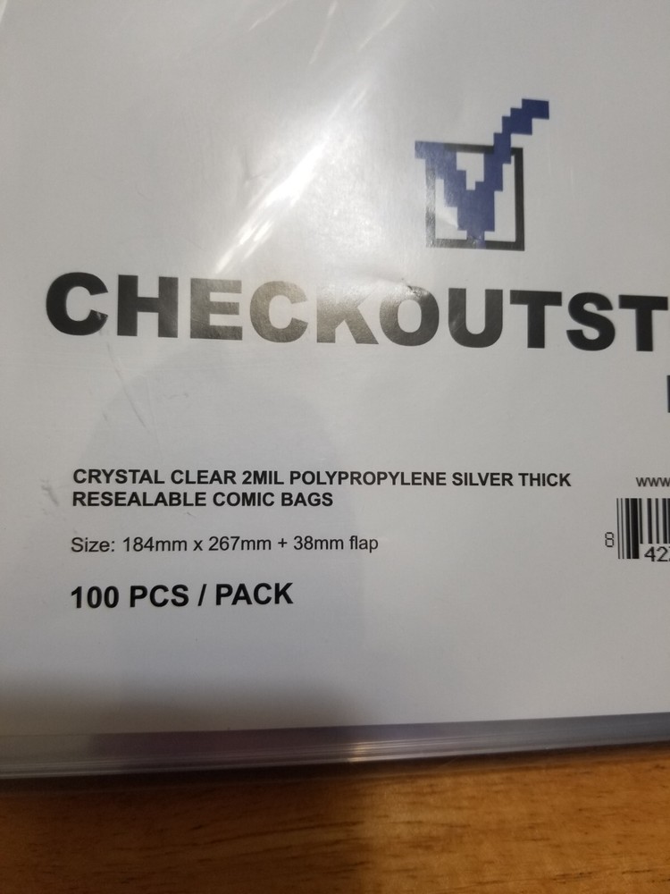Thick Comic Book Bags, Silver Age, Crystal Clear, Polypropylene, Sealable Flap,