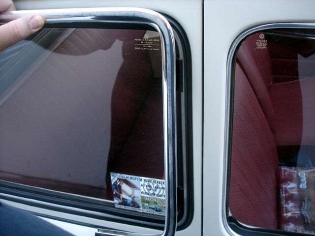 VW TYPE 3 NOTCHBACK SQUAREBACK POP OUT HINGE HOOK COVER WINDOW PROTECTIVE STRIPS