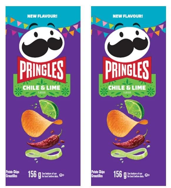 Pringles Chili and Lime Potato Chips 156g (2 Pack)