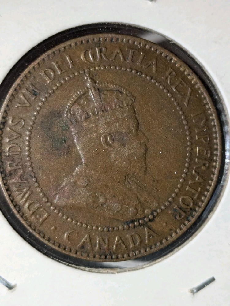 1906 Canada One Cent Large Copper VF