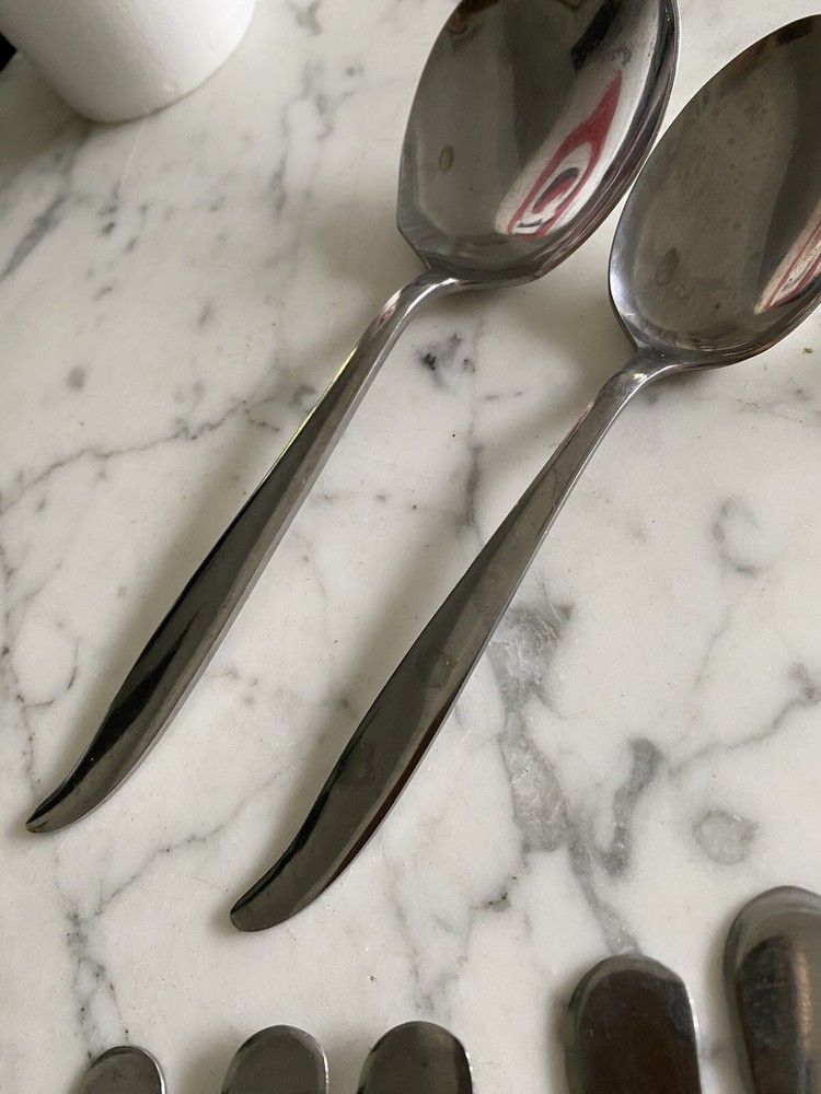 Mid Century Flatware - Stainless Japan - Linmark 24 pieces curve pattern