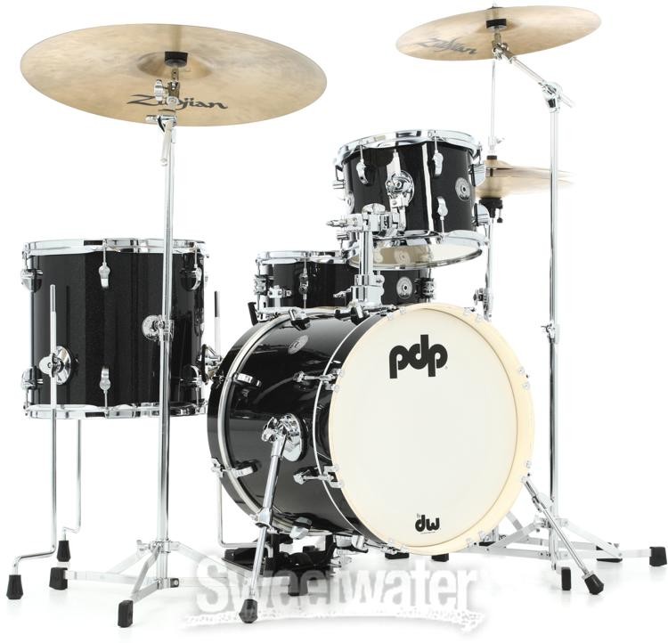 PDP New Yorker 4-piece Shell Pack - Black Onyx Sparkle