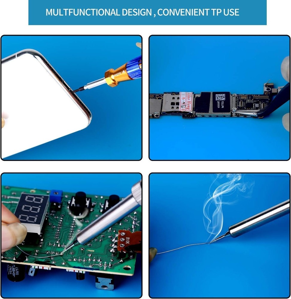 Multi-Function Silicone Soldering Mat 13.8x9.8 inch, Heat Resistant & Fireproof