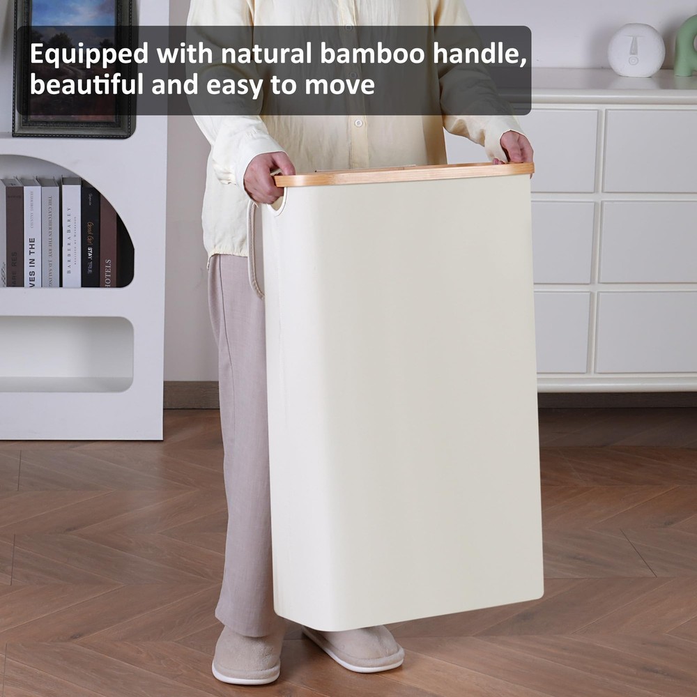 Slim Laundry Hamper,Narrow laundry Hamper with Lid,60L Hamper for Laundry,Dir...