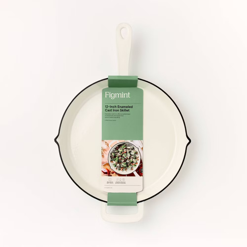 12" Enamel Skillet Cream - Figmint