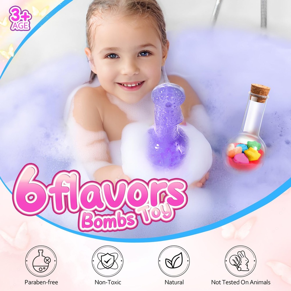 MeCids Magic Potion Bubble Bath Bombs for Kids -Bath Color Tablets Bath Potio...