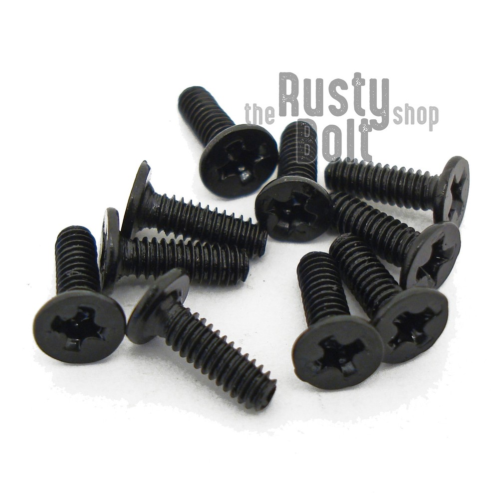 M2 x 6mm, Phillips Wafer Flat Head Screws, Black, Computer, Laptop, Machine