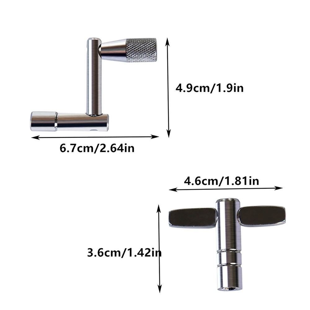 4 Piece Universal Drum Key Set with Continuous Motion Speed Key for Tuning