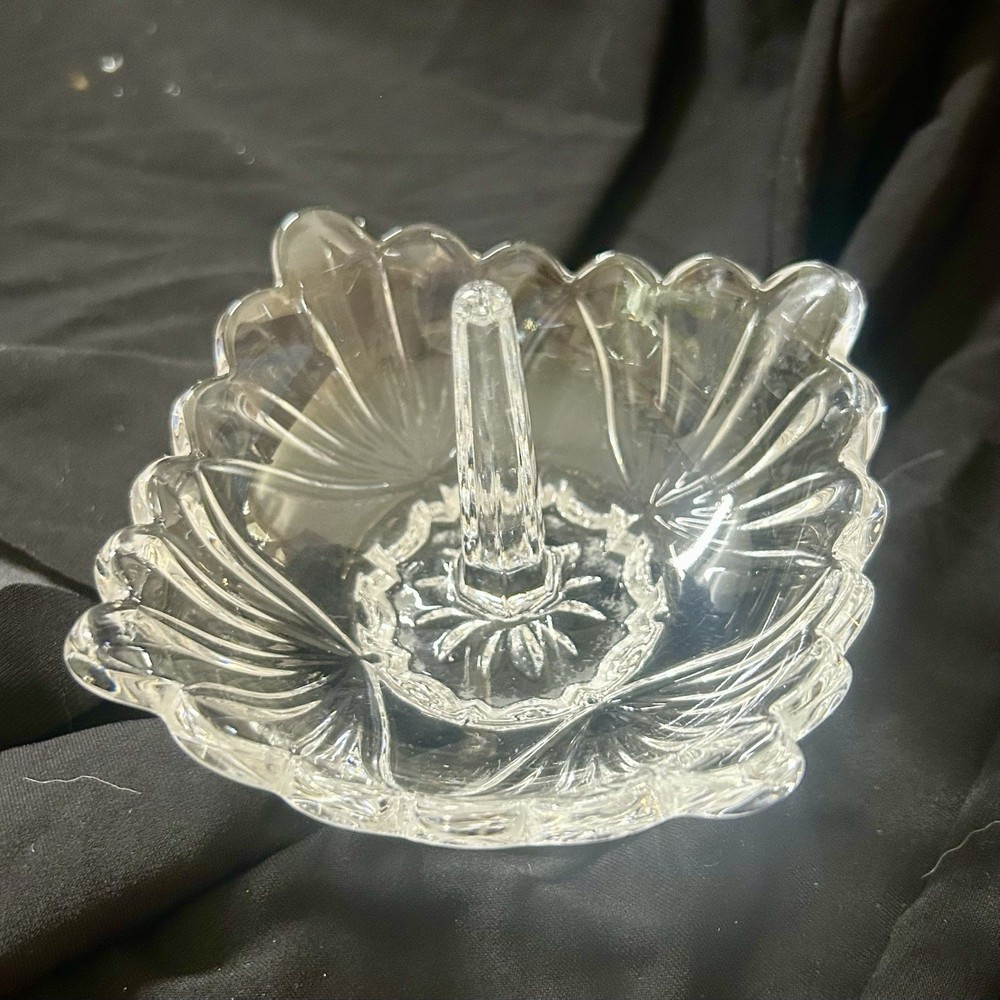 Vintage Clear Glass Ring Holder