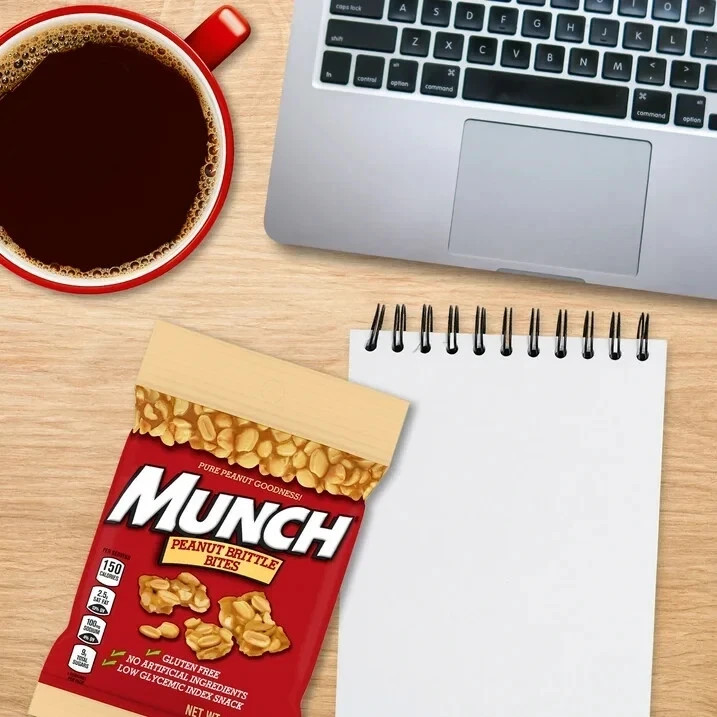 Munch Peanut Brittle Bites - 4.0 Oz Bag (2 pack) FRESH