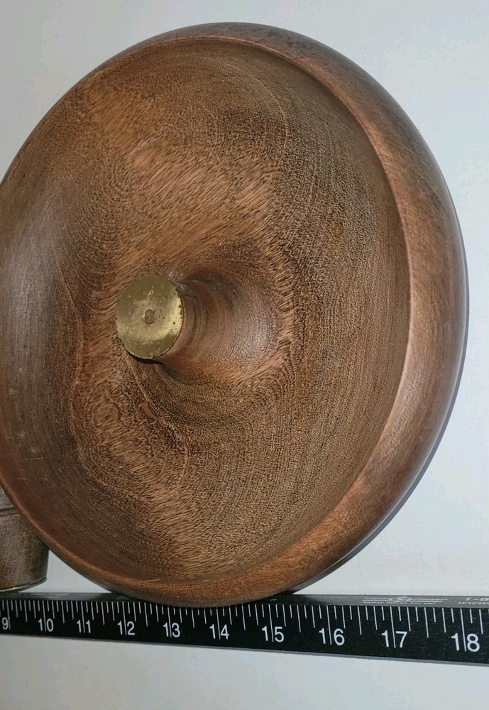 Walnut Bowl And Brass Mallet Nutcracker Vintage Nut Bowl