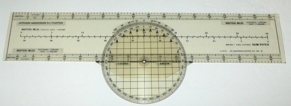Jeppesen Sanderson PJ-1 Rotating Azimuth Flight Plotter