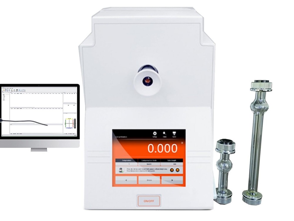 Semi Automatic Polarimeter with Range ±90° Accuracy ±0.02° TFT Touch Screen