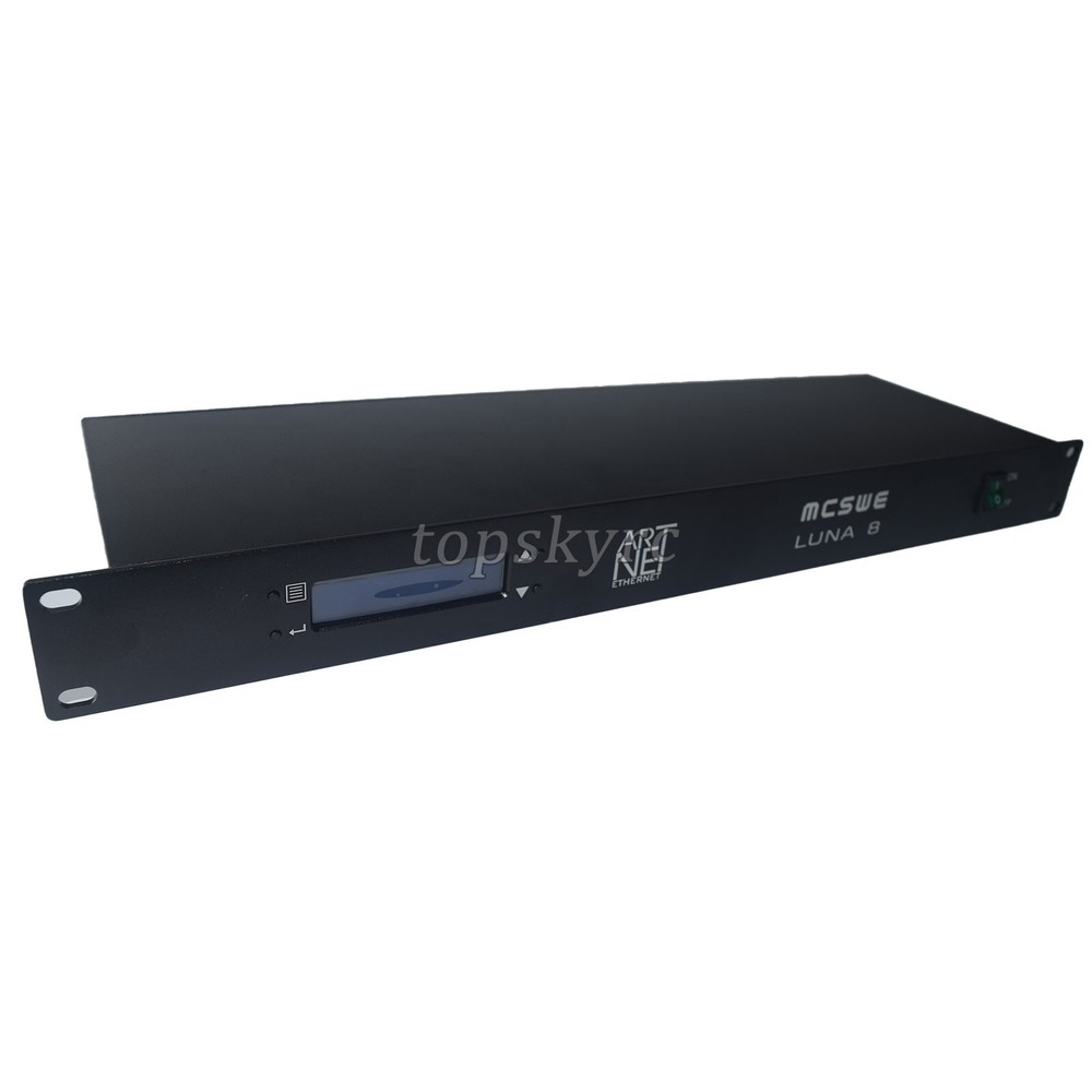 ARTNET 8-Port Ethernet DMX Node/Server 4096CH Light DMX Controller LCD Display