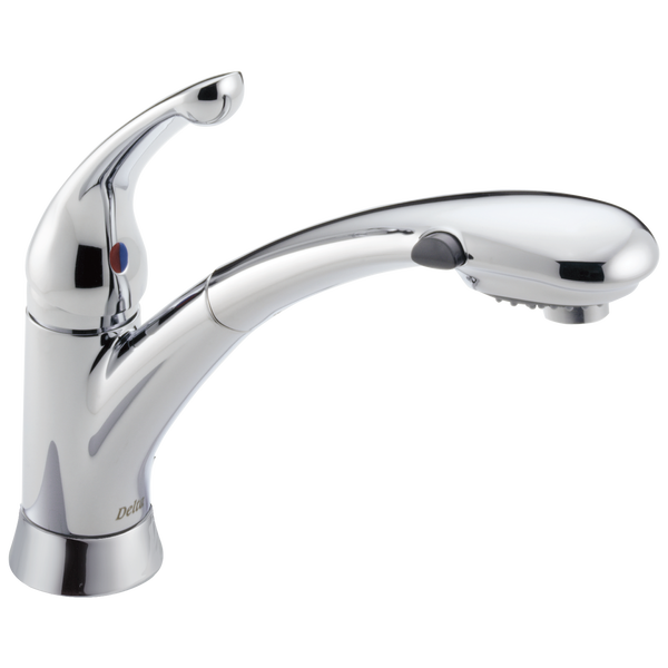 Delta Signature Pull-Out Kitchen Faucet 1-Handle Chrome-Certified Refurbished