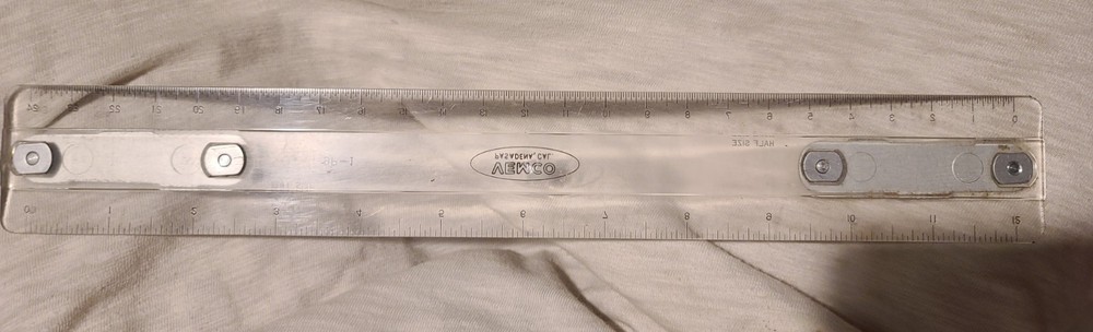Vemco 9P-1  12" (12.5") Drafting Machine Scale Ruler