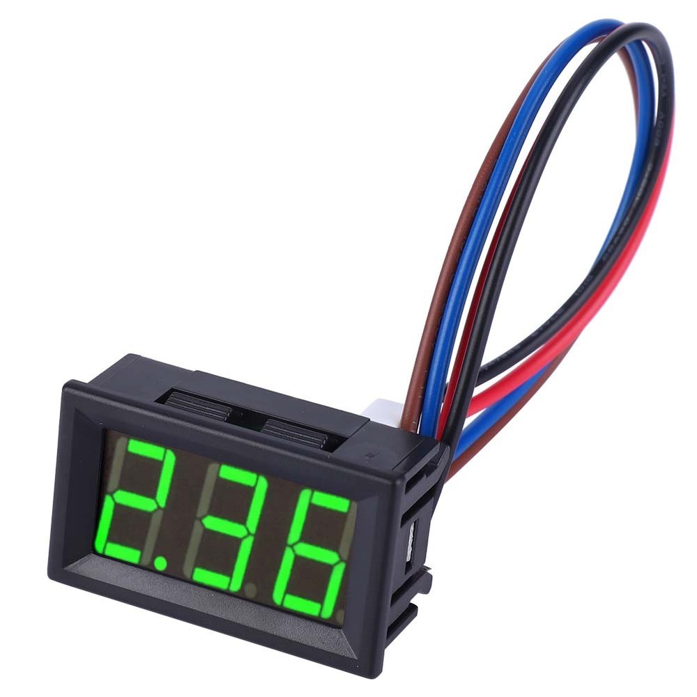 0.56 In Two Cable Digital DC Current Display Panel 0-10A Ammeter Accessory Part