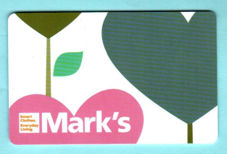 MARK'S ( Canada )Heart Shaped Flowers 2012 Gift Card ( $0 )