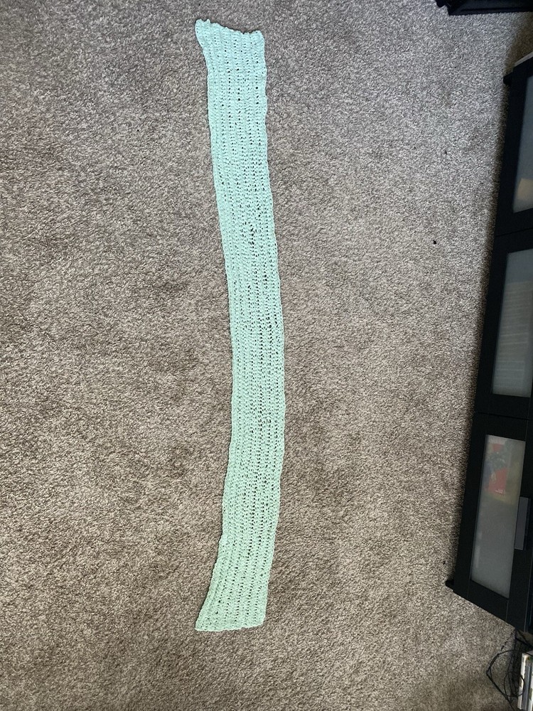 Handmade Crochet Mint Green Scarf