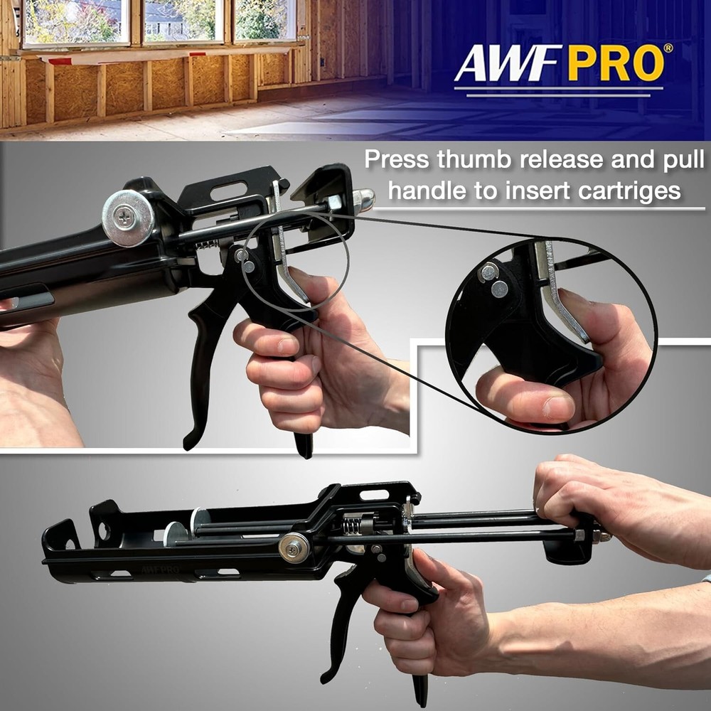 AWF PRO Extended-Set Two-Component Epoxy 20.2 oz, Applicator Gun Included