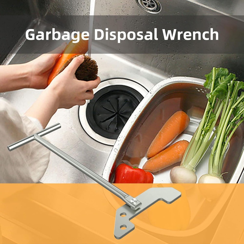 Garbage Disposer Unjamming Wrench,Garbage Disposal Wrench,Silver Silver