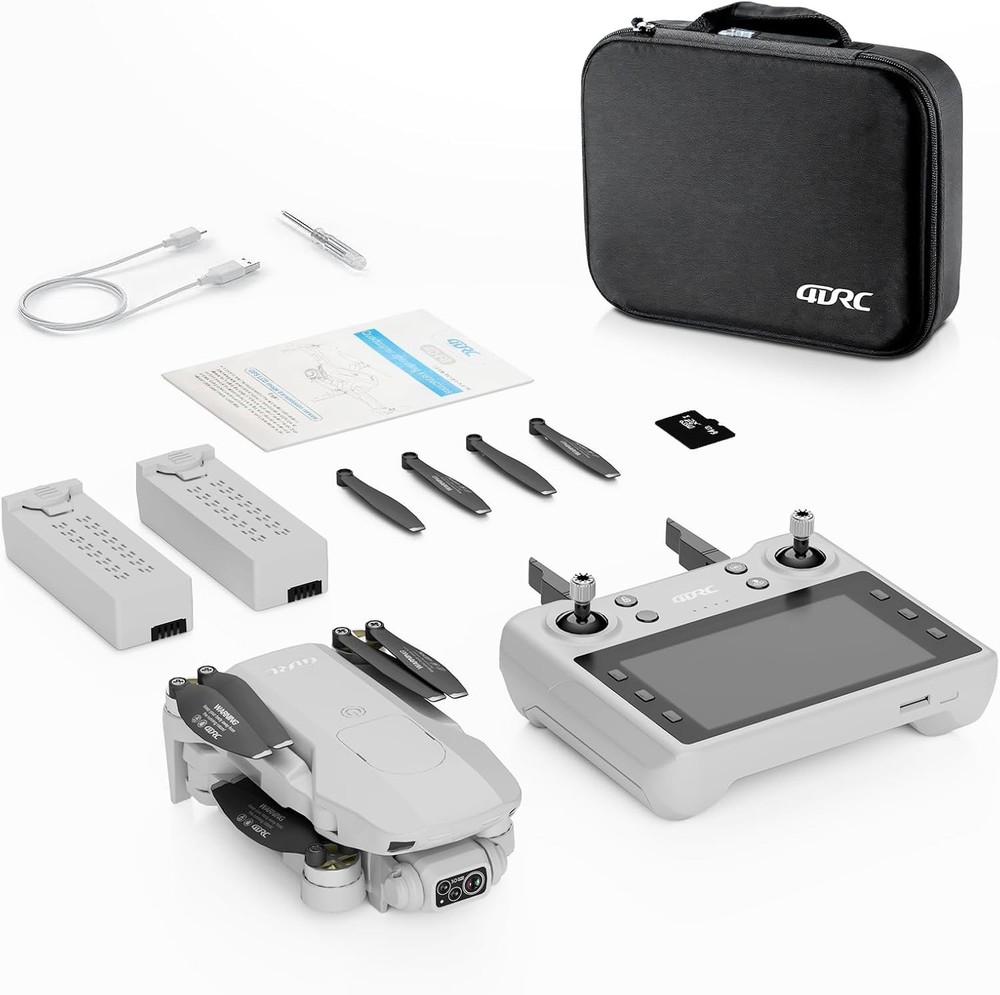 GPS Drone 4K HD Camera 50 Min Flight Beginner Friendly 4.5" Screen