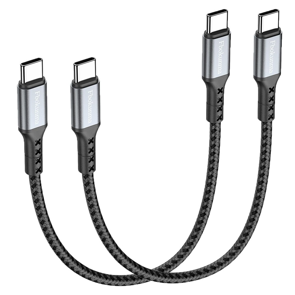 Short USB C to C Cable 1ft 2Pack, 60W Type C C Charger Fast...