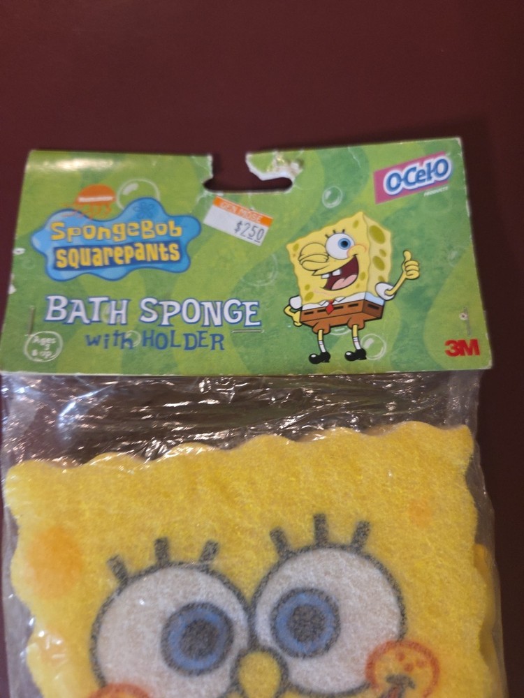 Spongebob Squarepants Bath Sponge with Holder 2002