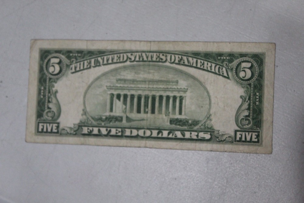 1934 C Philadelphia Green Seal Star Note $5