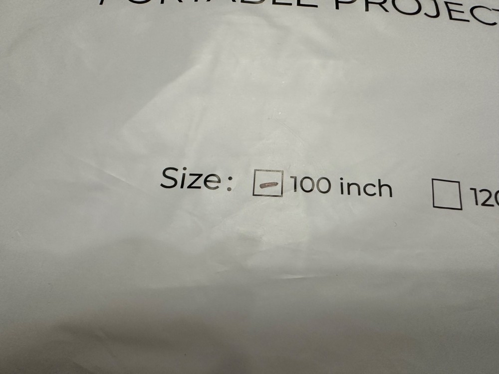 Vankyo Portable Projector Screen Size 100 Inches