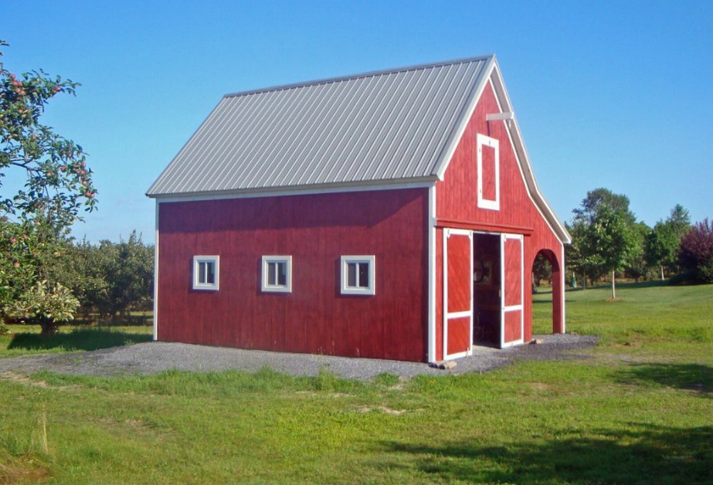 3 Small Animal Barn Designs- Complete Pole-Barn Construction Plans (B2)